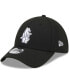 Фото #1 товара Men's Black Chicago Cubs Logo 39THIRTY Flex Hat