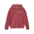Фото #1 товара Puma Essentials Elevated Velour FullZip Hoodie Womens Red Casual Outerwear 67599
