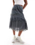 Фото #4 товара Reclaimed Vintage western skirt with lace inserts