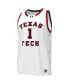 Men's #1 White Texas Tech Red Raiders Throwback Replica Basketball Jersey