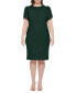 Plus Size Scuba Crepe Tulip-Sleeve Sheath Dress