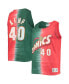 ფოტო #1 პროდუქტის Men's Shawn Kemp Green, Red Seattle SuperSonics Hardwood Classics Tie-Dye Name and Number Tank Top