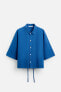 BOXY FIT COTTON - LINEN SHIRT