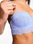 Фото #3 товара ASOS DESIGN Sienna lace padded bandeau bra in cornflower blue