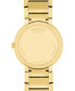 ფოტო #5 პროდუქტის Men's Swiss Sapphire Gold-Tone PVD Stainless Steel Bracelet Watch 39mm