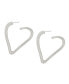 ფოტო #2 პროდუქტის Silver Heart Hoop Earrings