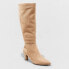 Women's Raye Tall Dress Boots - A New Day Taupe 7