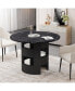 Фото #2 товара 42.12" Modern Round Dining Table With Printed Marble Tabletop For Dining Room, Kitchen, Living Room