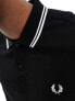 Fred Perry long sleeve twin tipped polo shirt in black