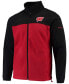 ფოტო #3 პროდუქტის Men's Black/Red Wisconsin Badgers Flanker III Fleece Team Full-Zip Jacket
