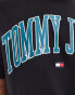 Фото #4 товара Tommy Jeans regular pop colour varsity t-shirt in black