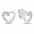 Фото #2 товара Charming silver jewelry set Hearts with zircons SET259W (necklace, earrings)