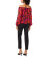 ფოტო #4 პროდუქტის Women's Printed Off-The-Shoulder Side-Tie Top