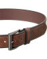 Savile Row Beveled Edge Bonded Leather Belt Men's