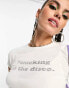 Фото #8 товара Basic Pleasure Mode burnout disco motif tshirt in white