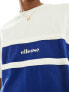 Ellesse Rocazzi colourblock t-shirt in off white and navy Gebrochenes Weiß und Marineblau, XS - фото #7