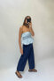 Джинсы z1975 wide leg cropped с высокой посадкой ZARA