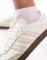 Фото #13 товара adidas Originals Samba trainers in off white and green