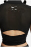 Air Dri-FIT 1/4 Fermuarlı Sıkı Kesim Kadın Crop T-shirt