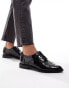 ASOS DESIGN More flat lace up shoes in black