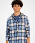 Фото #5 товара Men's Andrew Plaid Hooded Flannel Shirt, Created for Macy's