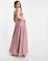 Фото #2 товара ASOS DESIGN spaghetti strap ruched bust maxi dress in rose