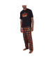 Men's Black, Orange Cincinnati Bengals Arctic T-shirt and Flannel Pants Sleep Set