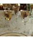 Embellished 24K Gold Crystal Water Glasses, Set of 4