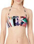 Фото #2 товара Trina Turk 284657 Women's Bandeau Bikini Top, Multi//Treasure Cove, 4