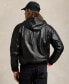 ფოტო #4 პროდუქტის Men's Leather Hooded Jacket