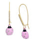 Faux Stone Ladybug Dangle Earrings