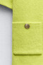 Plain knit short sleeve cardigan