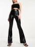 Фото #1 товара Commando sequin flare leggings in black