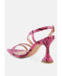 Фото #3 товара Cherry Tart Snake Print Spool Heel Sandals