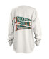 ფოტო #4 პროდუქტის Women's White Miami Hurricanes Pennant Stack Oversized Long Sleeve T-shirt