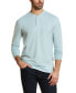 ფოტო #1 პროდუქტის Men's Long Sleeve Brushed Jersey Henley T-shirt