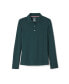 ფოტო #1 პროდუქტის Big Girls Long Sleeve Interlock Knit Polo with Picot Collar