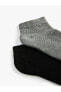 Фото #7 товара 2'li Basic Patik Çorap Seti Çok Renkli
