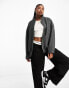 Фото #1 товара 4th & Reckless oversized wool look bomber jacket in grey marl