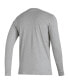 Фото #2 товара Men's Heather Gray Arsenal Team Crest Long Sleeve T-shirt