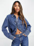 Фото #1 товара Waven denim shirt in acid wash retro blue