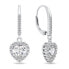 Фото #2 товара Charming set of jewelry hearts SET195W (pendant, earrings)