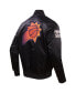 Фото #3 товара Men's Black Phoenix Suns 2023/24 City Edition Satin Full-Snap Jacket