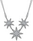 Фото #1 товара Macy's cubic Zirconia Star Cluster Pendant Necklace in Sterling Silver, 16" + 2" extender, Created for Macy's