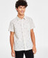 ფოტო #1 პროდუქტის Men's Carey Abstract Arrows Linen-Blend Shirt, Created for Macy's