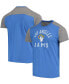 Фото #1 товара Men's Royal, Gray Los Angeles Rams Field Goal Slub T-shirt