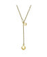 Фото #1 товара 14K Gold Plated Y Neck Necklace