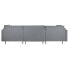 Chaise Longue Sofa DKD Home Decor Grey Metal Modern 276 x 152,5 x 84 cm