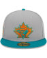 Фото #4 товара Men's Gray, Teal Toronto Blue Jays 59FIFTY Fitted Hat