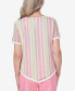 Фото #2 товара Women's Miami Beach Vertical Striped Top with Necklace